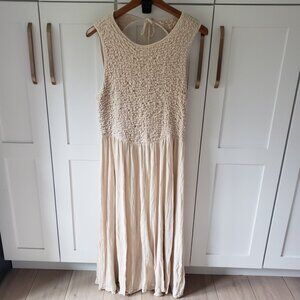 ASOS Dress Womens 14 Cream Backless Long Midi